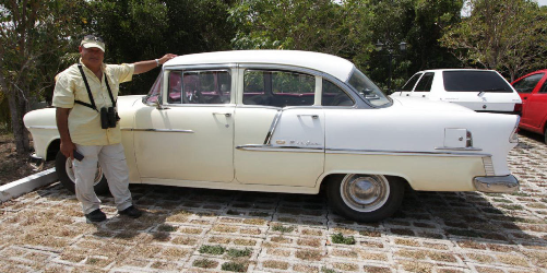 Paulino, local guide around Cayo Coco on the north coast and his 54 BelAir